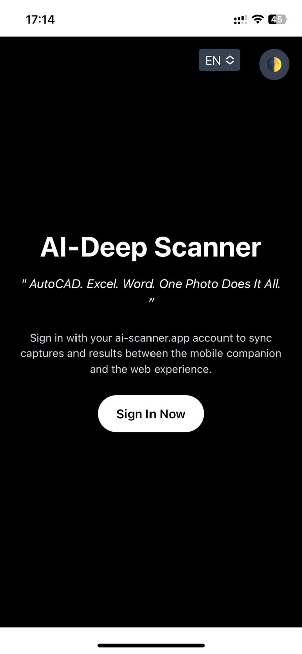 AI Deep Scanner export workflow screenshot